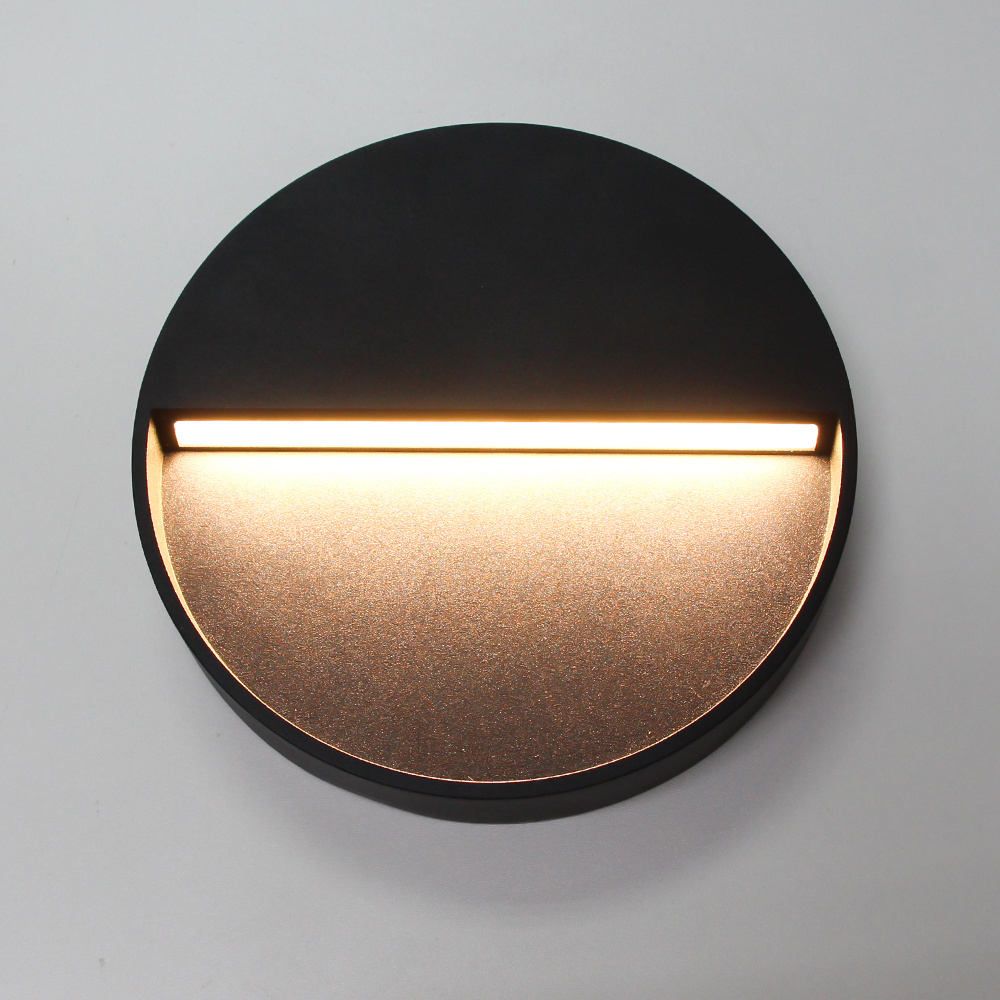 6W 9W 12W LED outdoor waterproof round wall lamp surface mounted foot lamp stair step lamp IP65