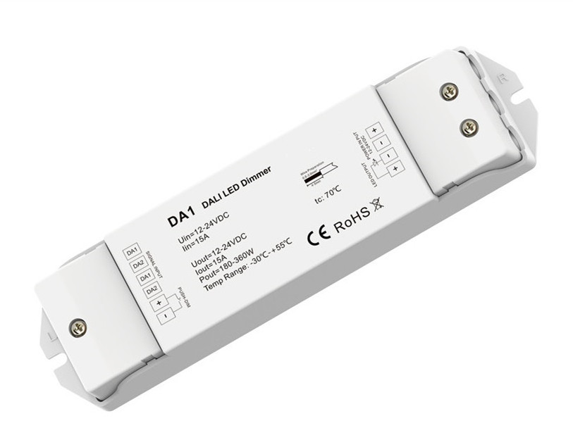 DA4 DC12V 24V 4 Channel DALI LED Dimmer 20A DALI Dimmable LED Driver Push Dim Dali Dimmer