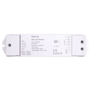 DA4-M 4 Channel Constant Voltage DALI LED Dimmer DT6 dimming DT8 CCT RGB RGBW DALI LED controller