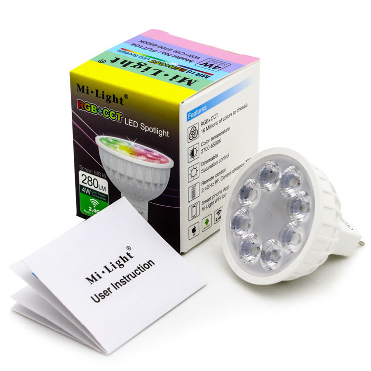 GU10 MR16 RGB CCT Mi-light LED RF Remote Spot Light LED Bulb