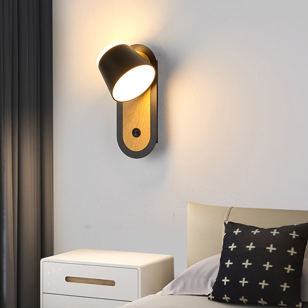 Modern design interior home decor rotatable wall lamp wall mounted bedside wall light reading light