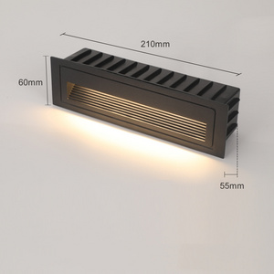 AC85-265V recessed LED outdoor step light IP65 6W 9W aluminum foot lamp