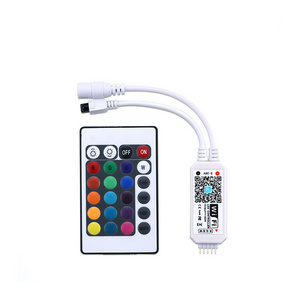 Magic Home Wifi LED RGBW Controller DC5V 12V 24V Mini Wifi 24 IR Key Remote Controller for RGBW LED Strip