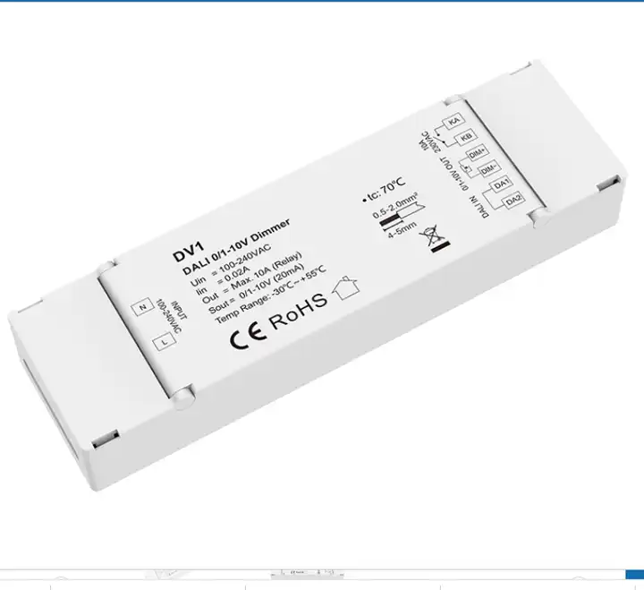 DALI Newest Led Controller DALI-0/1-10V Dimmer 1CH Connect With DALI 0/1-10V Dimming Driver