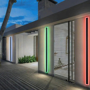 Smart RGB LED Wall lines long strip linear wall lamp remote control RGB color changing lighting