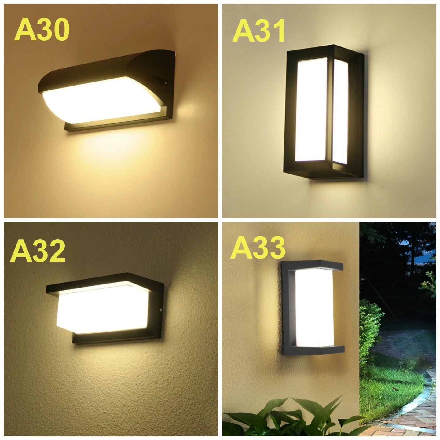 Aluminum garden porch wall lamp RGB CCT Tuya smart wall lamp 12W