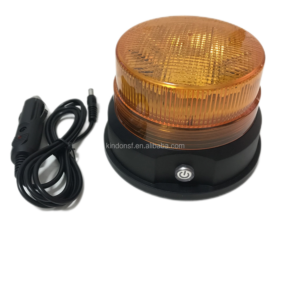 125mm 5inch ECE R65 R10 SAE approved 24W Rechargeable amber led strobe beacon light magnetic BL88 with EU charger