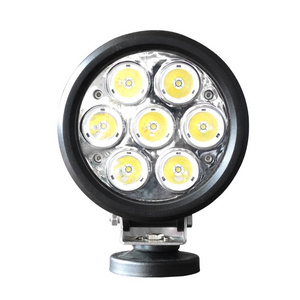 70watt round high power LED Work Light 7 pcs 10W LEDs spot or flood beam