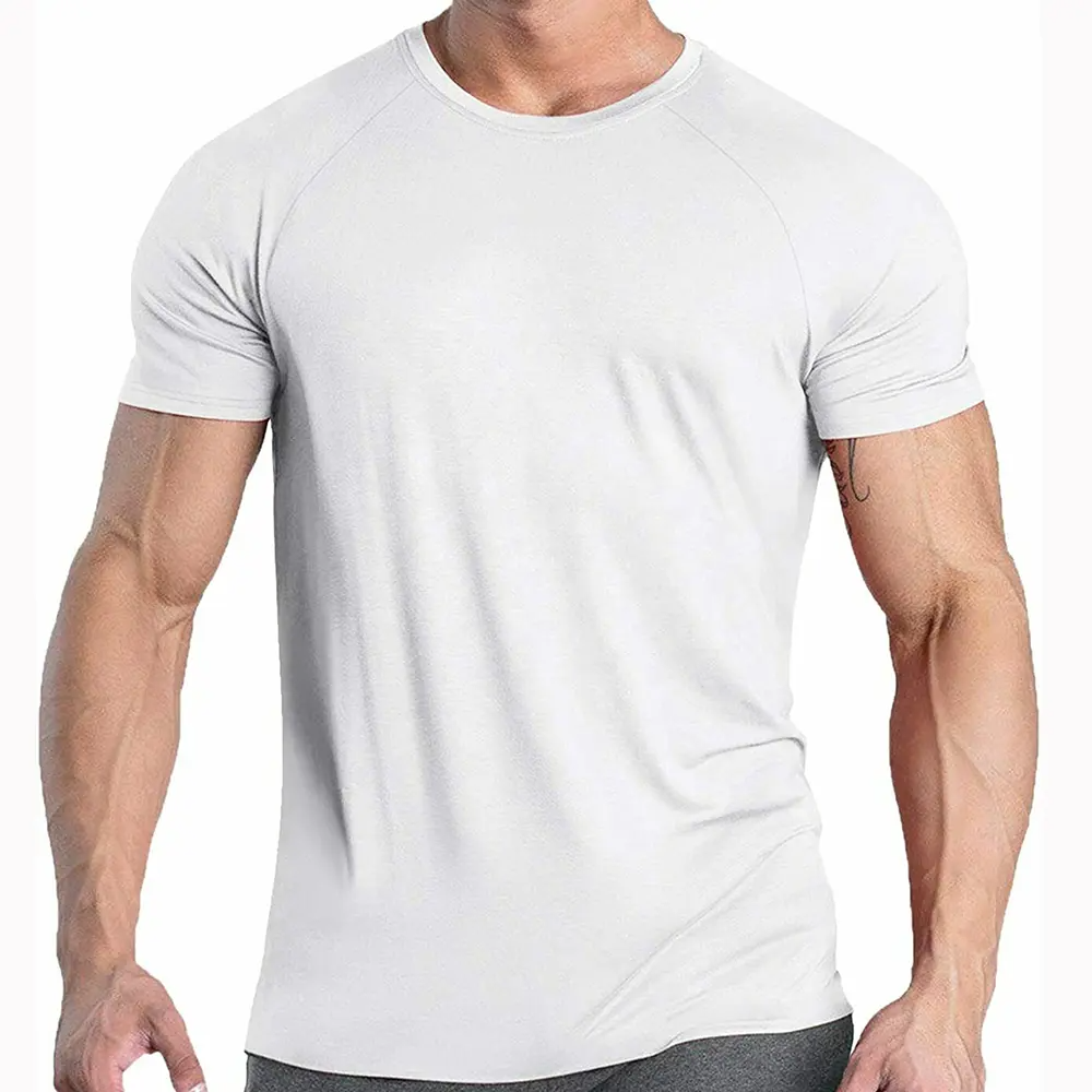 High Quality Printing Men Graphic 95 Cotton 5 Spandex Compression T-shirts Elastane Stretch Breathable Gym Short Sleeve T Shirt