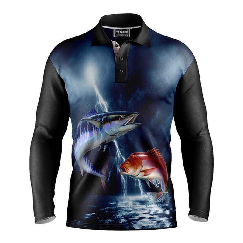 2022 new design custom make Wholesale Man Fishing shirt Sports Wear Vented Uv Protection Jersey Fishing Shirts with best price