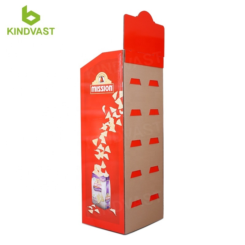 customized cardboard potato chips display rack stand Free samples!