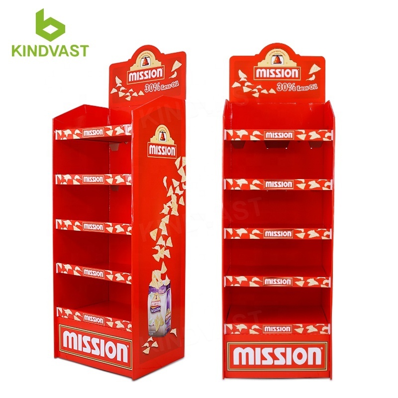 customized cardboard potato chips display rack stand Free samples!