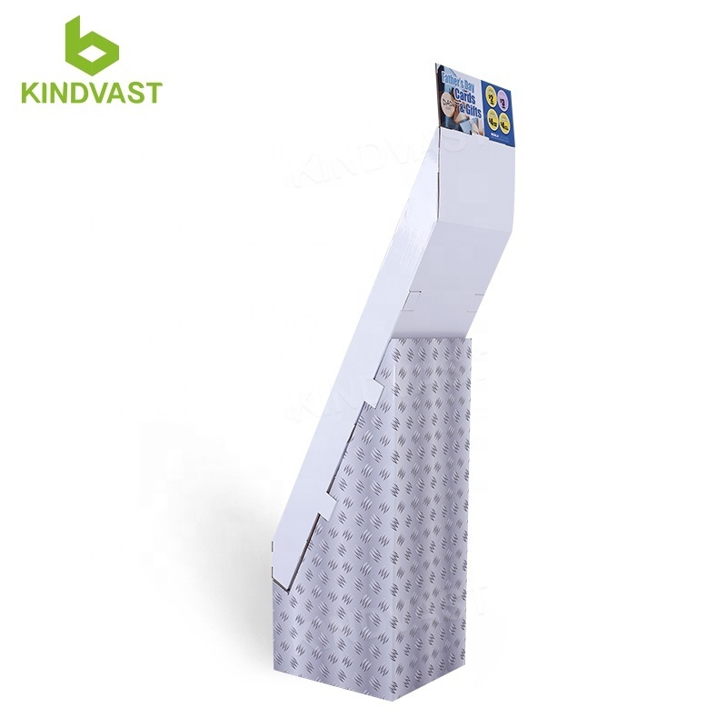 custom retail cardboard greeting card display stand cardboard floor father's day cards & gifts display rack