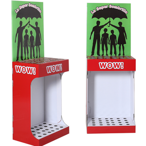 Custom Corrugated Paper Pallet Display Offset Printing Cardboard Display Stand for Umbrella