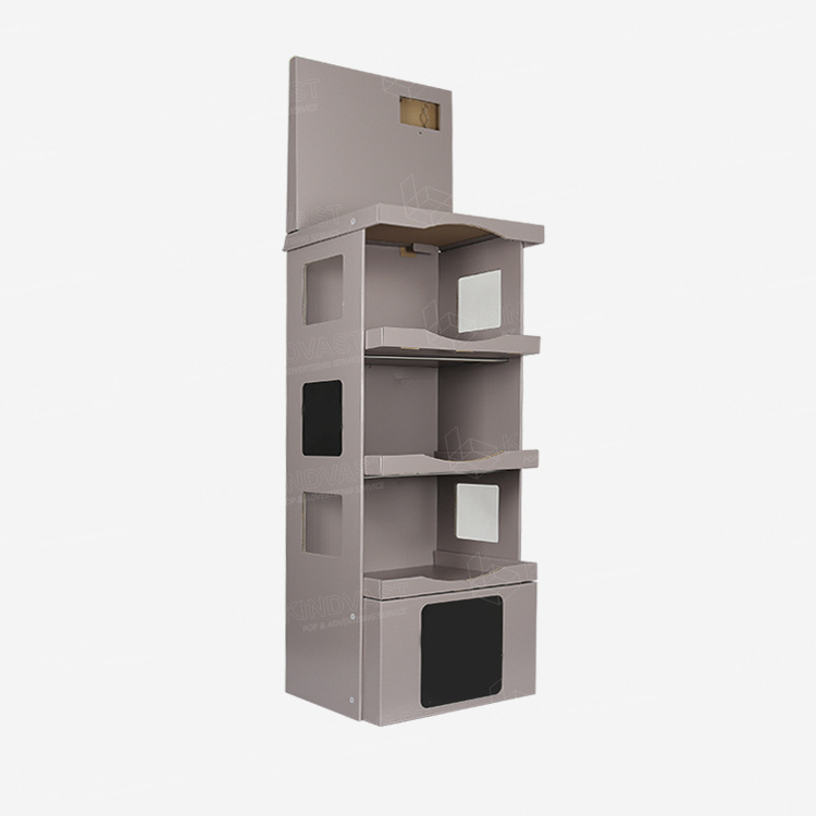 POP Cardboard Product Shipper Display, Custom Cardboard Display Shelf Rack,Cardboard Carton Paper Floor Display Stand