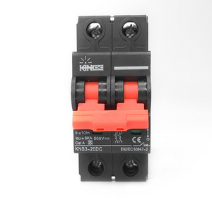 KINEE Hot sale CE 2pole mini circuit breaker solar accessories 20A 1000v dc mcb