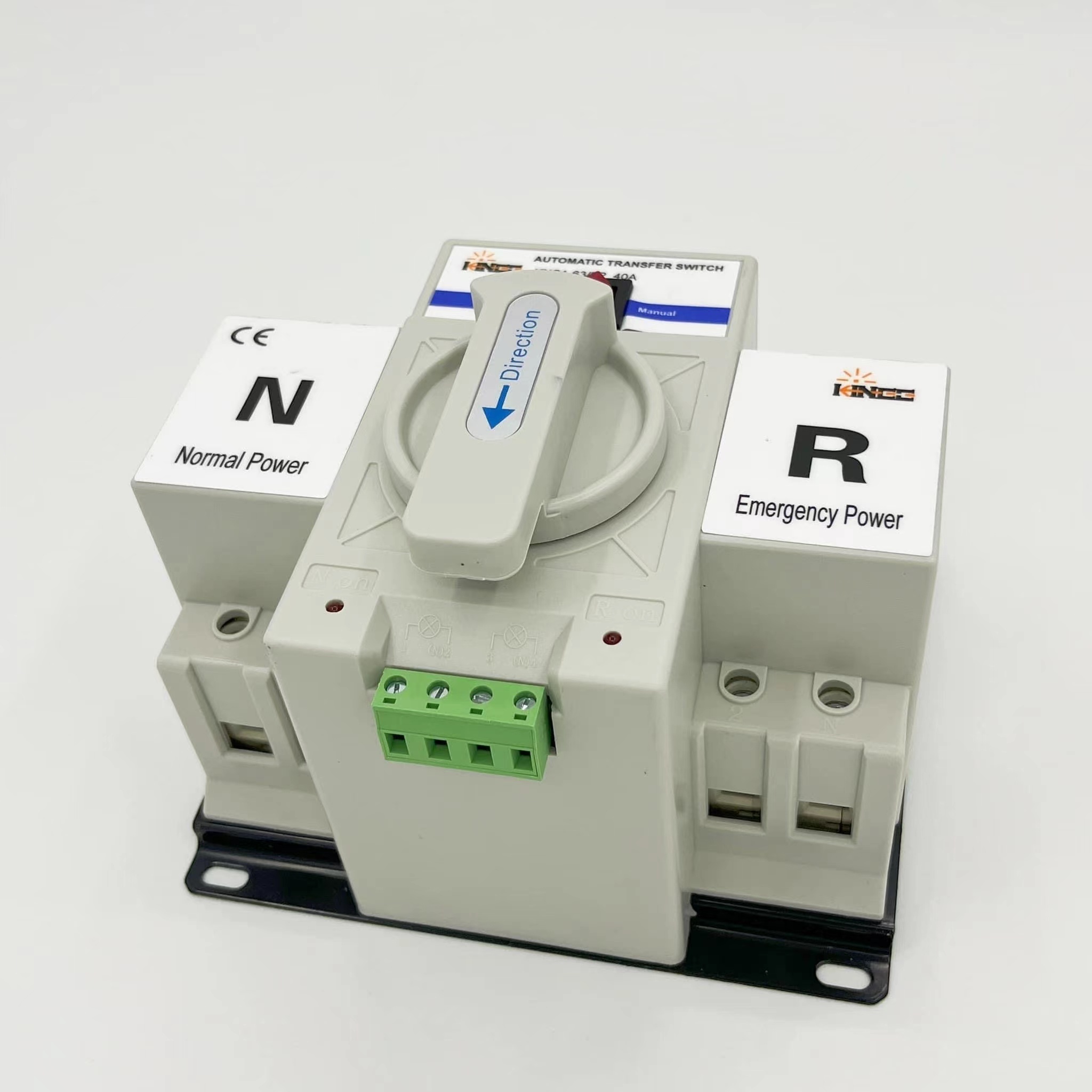 ATS Dual Power Automatic Transfer Switch 220V AC 40A 2 Phase Din Rail Type Dual Power Changeover Switch 4p Mini Ats 4 Pole 100A