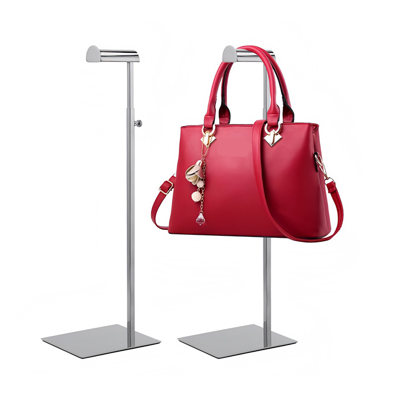 Handbag Store Wholesale Adjustable Gold Stainless Steel Countertop Bag Hanger Tabletop Tote Bag Display Stand