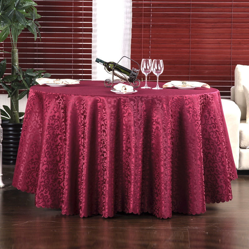 Wholesale light seamless round sequin embroidered rolls table cloth for coffee shop