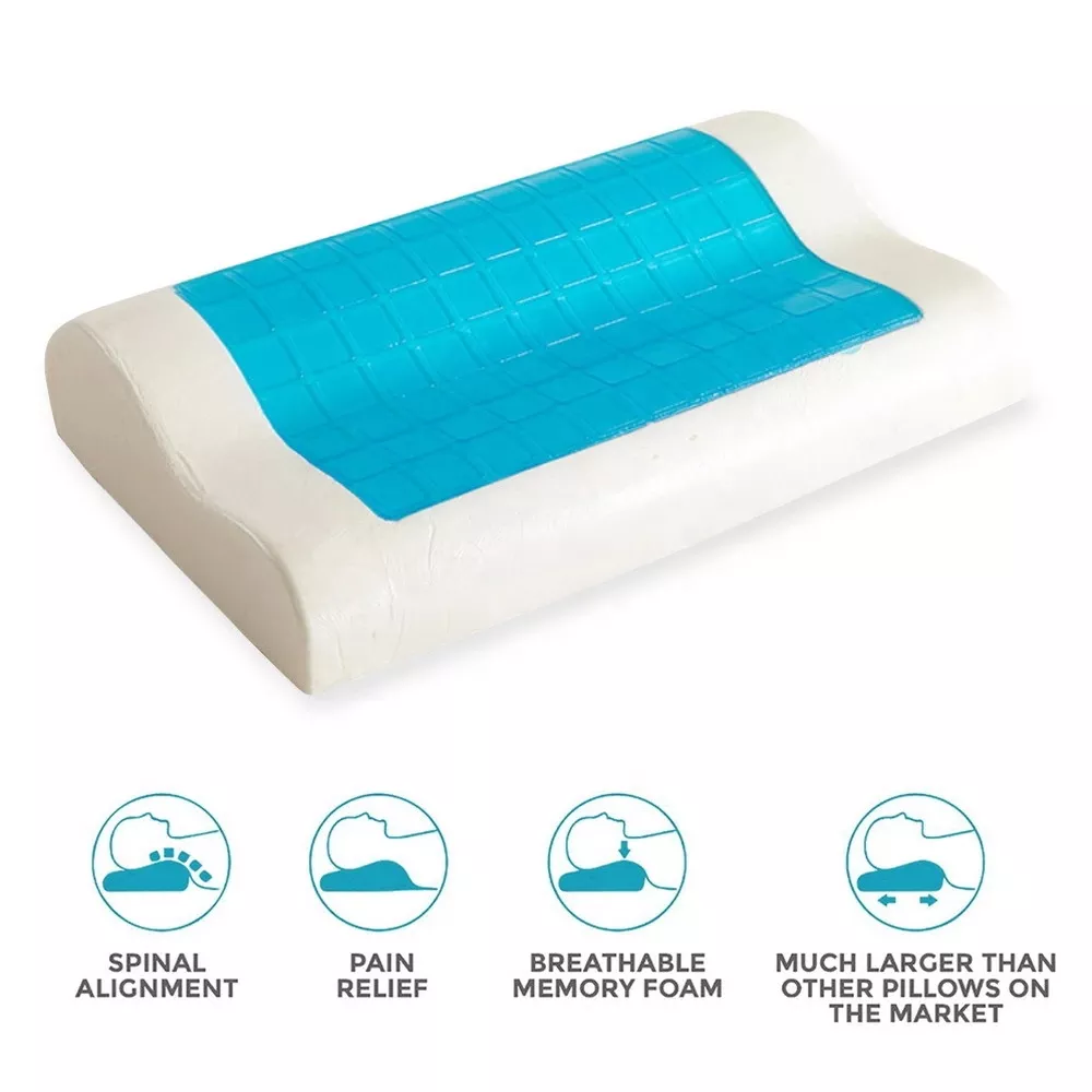 Memory Foam Bed Cervical Orthopedic Neck Rest Cooling Gel Memory Foam Pillow Orthopedic Coccyx Sciatica Surgery Recovery Pillow