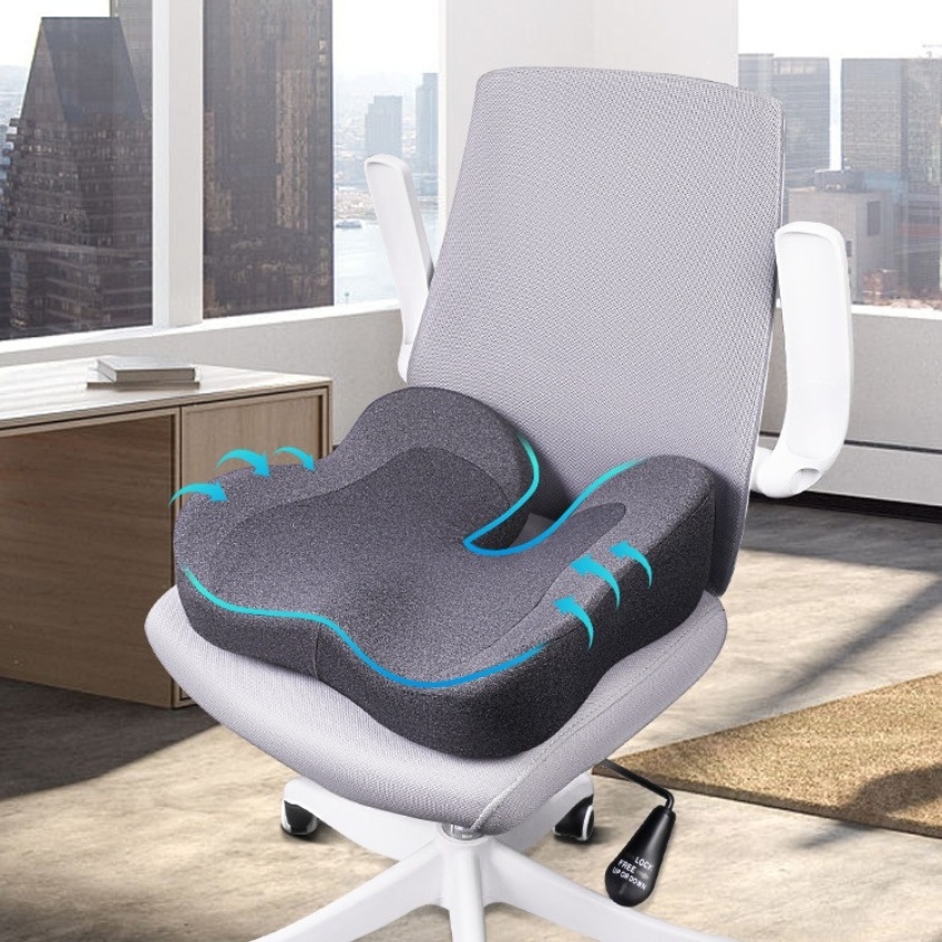 New Arrivals Pain Relief  Memory Foam Butt Car Seat Cushion Pad Orthopedic Ergonomic Support Home Office Chair Seat Cushion