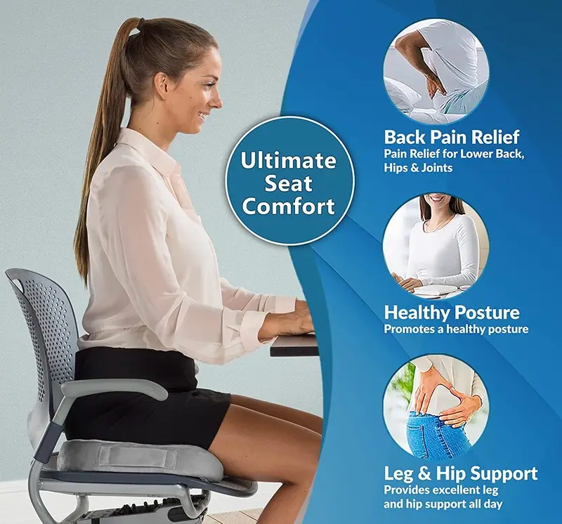 Gel office chair Seat Cushion Non-Slip Memory Foam Coccyx Cushion for Tailbone Pain Universal Cooling Car Seat Cushion