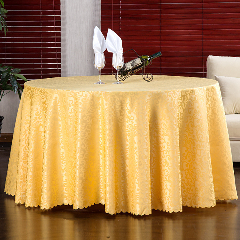 Wholesale light seamless round sequin embroidered rolls table cloth for coffee shop