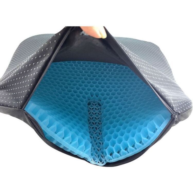 Gel Seat Pad Breathable Egg Support Honeycomb TPE Seat Cushion Home Office Chair Cushion Breathable Cool Square Cushion