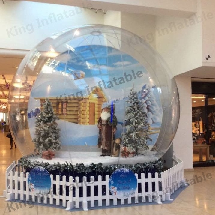 Custom Christmas Inflatable Giant Snow Globe Human Size Led  Bubble Tent Snowball As Wedding Party Decoration