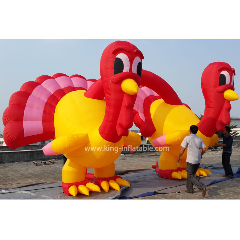 Customized cartoon outdoor giant festival inflatable turkey decorations for Thanksgiving