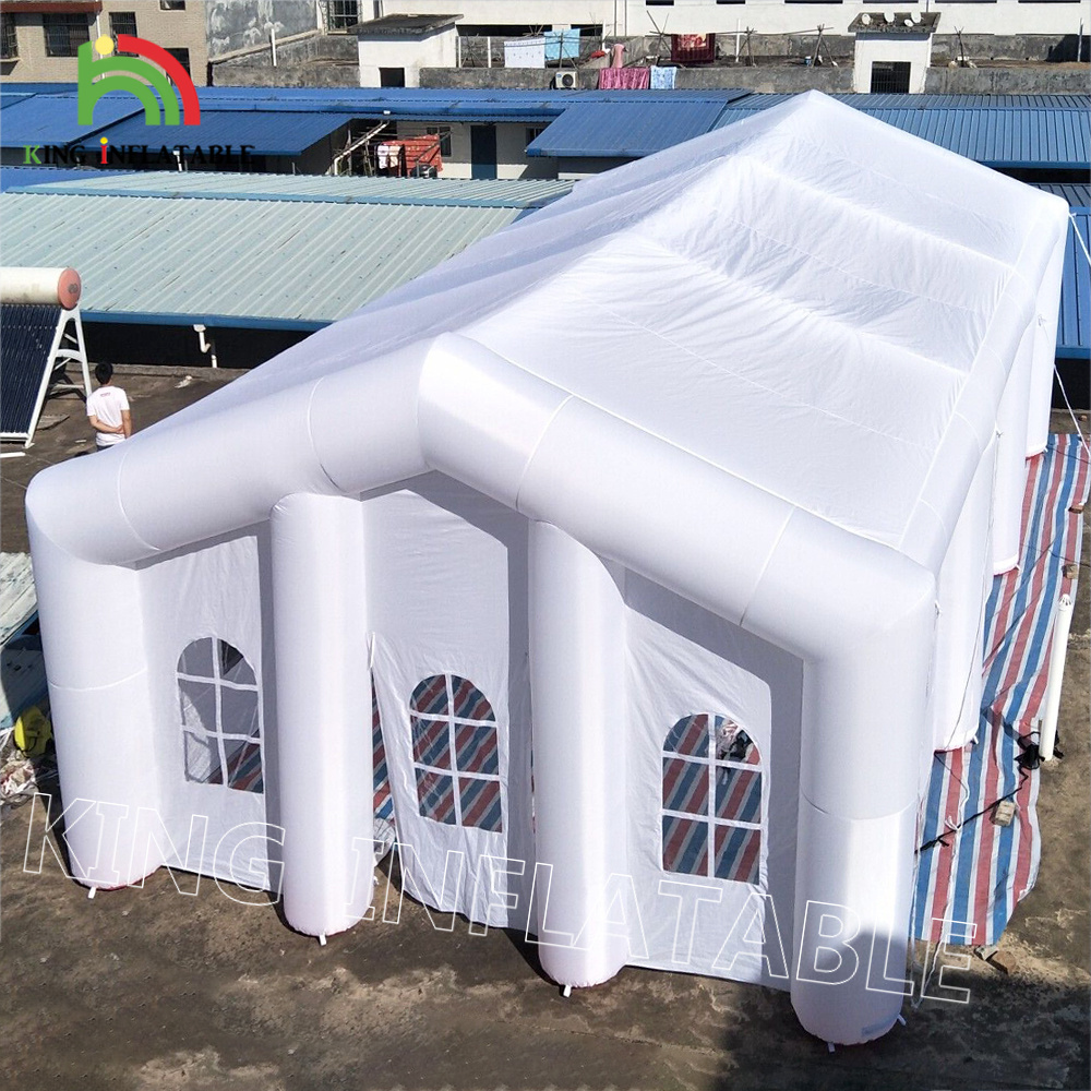 Giant White Wedding Inflatable Tents Outdoor Inflatable Led Light Wedding Church Tent For Event Party