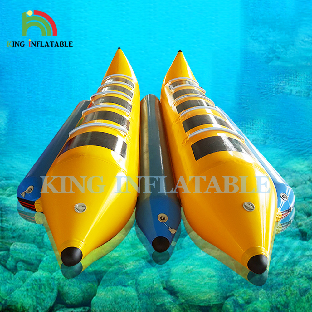 Customized 10 seats inflatable yellow water banana boat for sale