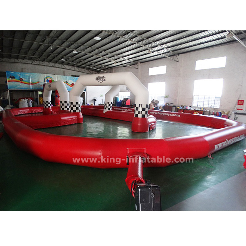 Customized outdoor sport games inflatable race car track