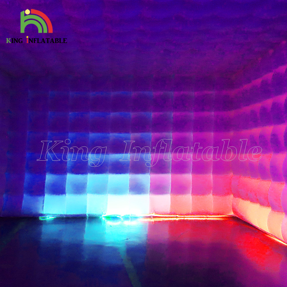 Blowup Nightclub Disco Bar Inflatable Photo Booth Marquee Wedding Event Portable Party Tent Led Inflatable Night Club Cube Tents