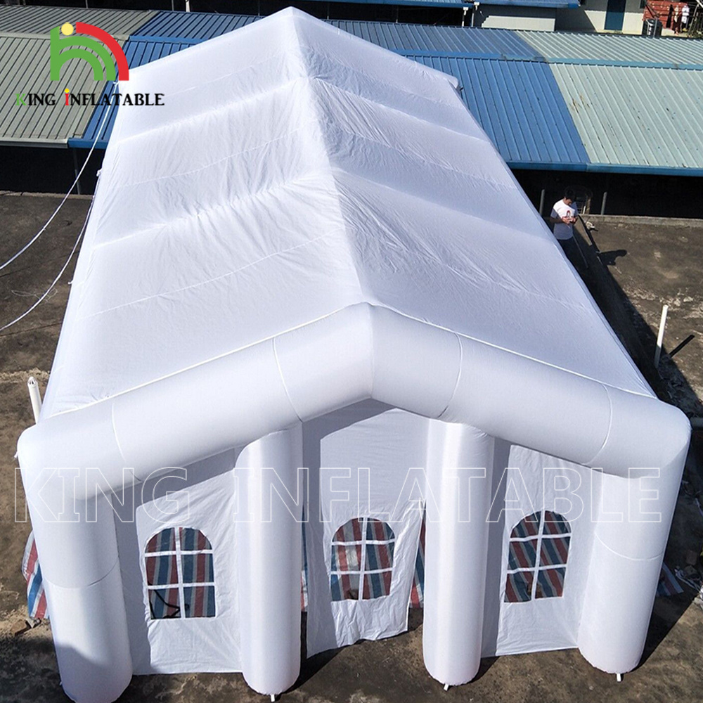 Giant White Wedding Inflatable Tents Outdoor Inflatable Led Light Wedding Church Tent For Event Party