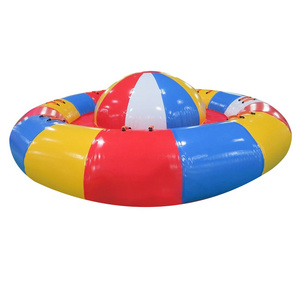 Inflatable Spinning UFO Disco Boat Towable Tube for Water Games