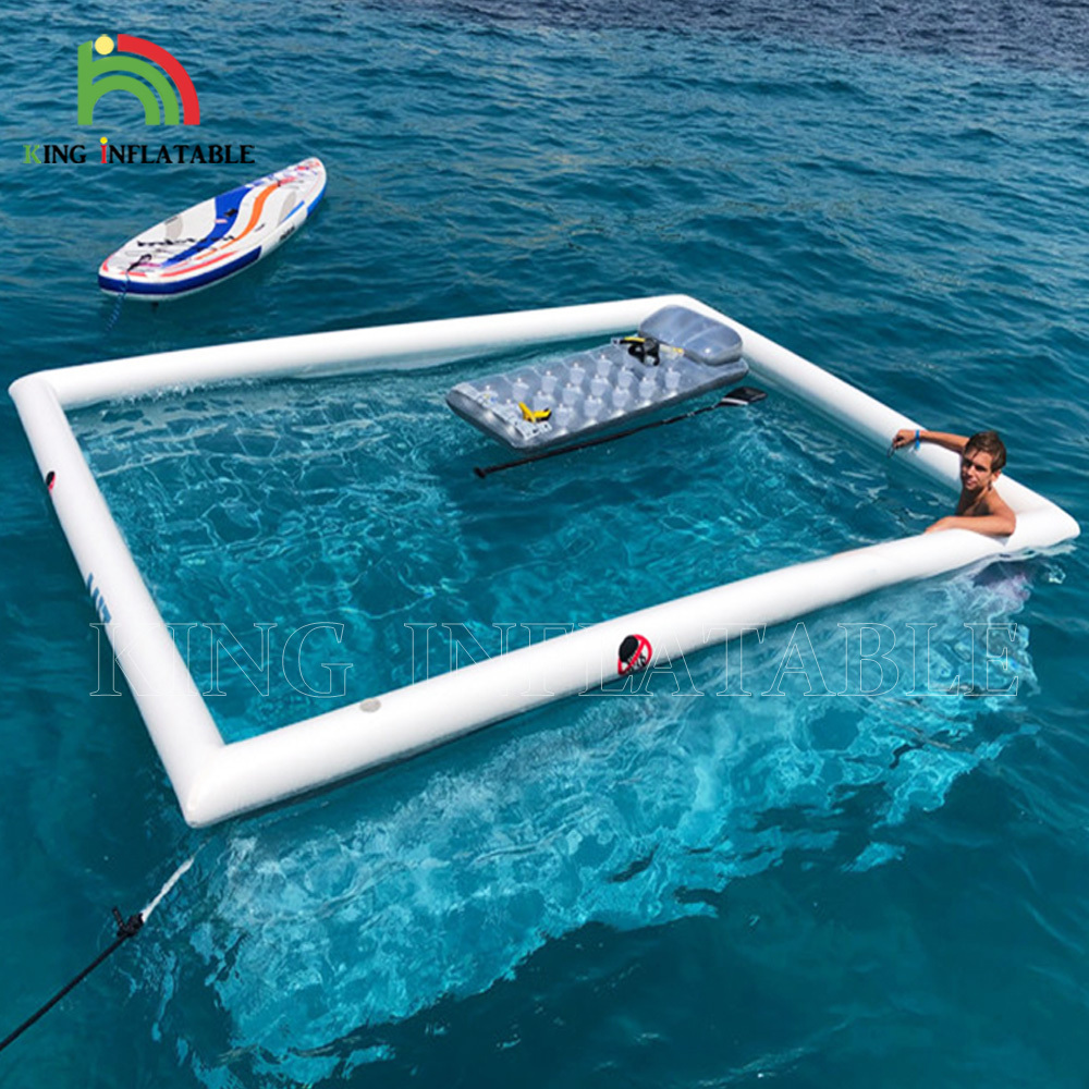 Inflatable Yacht Pool Ocean Floating Square Inflatable Sea Swimming Pool For Adults