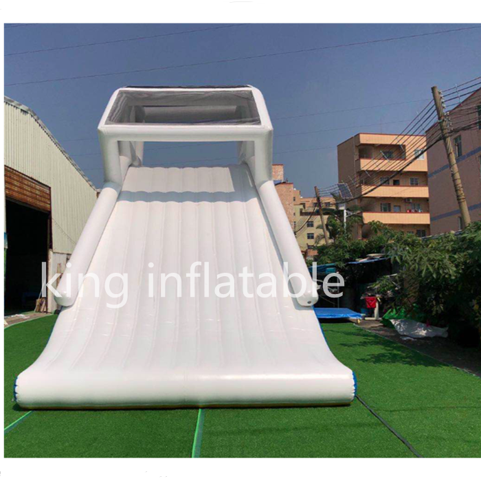 Giant inflatable Floating water slide inflatable jungle gym aqua pool island slide