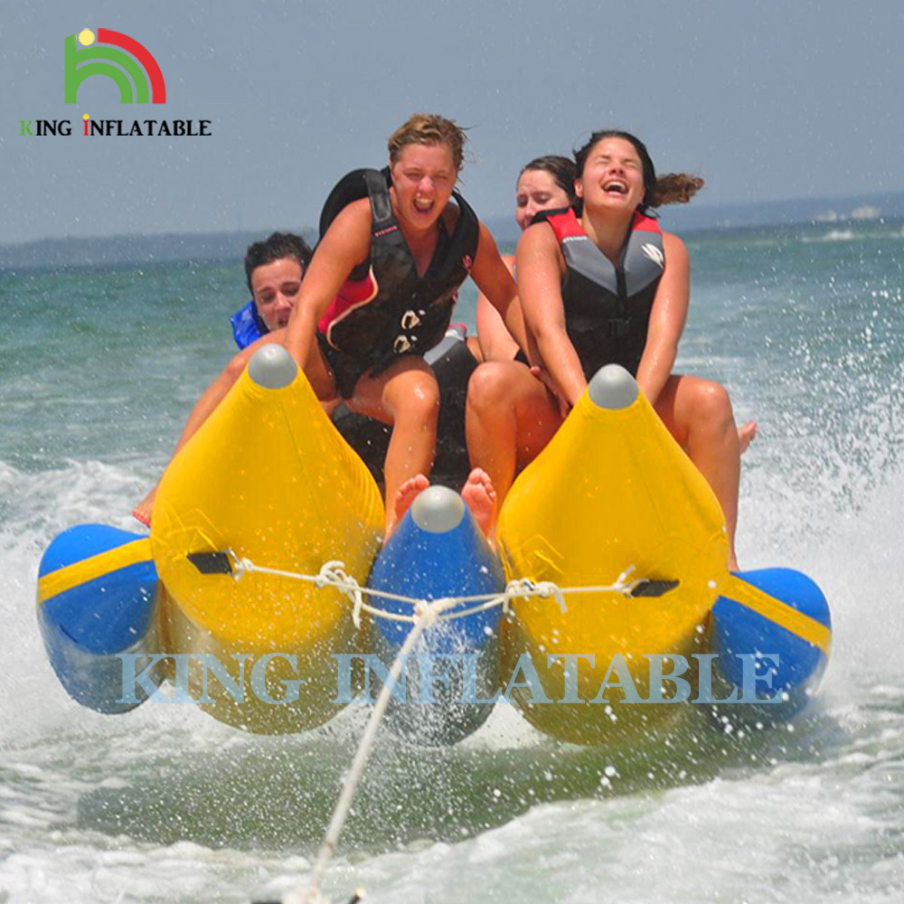 Customized 10 seats inflatable yellow water banana boat for sale