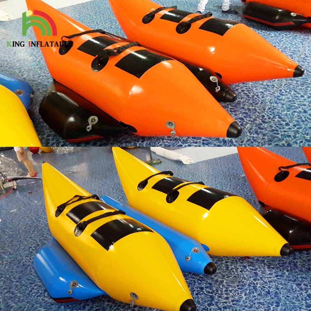 Double Tube Banana Boat Commercial Rental 4 Person Ride Inflatable Water Banana Boats for Adults