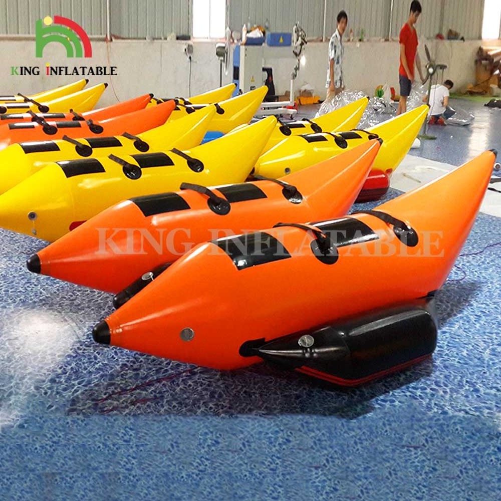 Double Tube Banana Boat Commercial Rental 4 Person Ride Inflatable Water Banana Boats for Adults