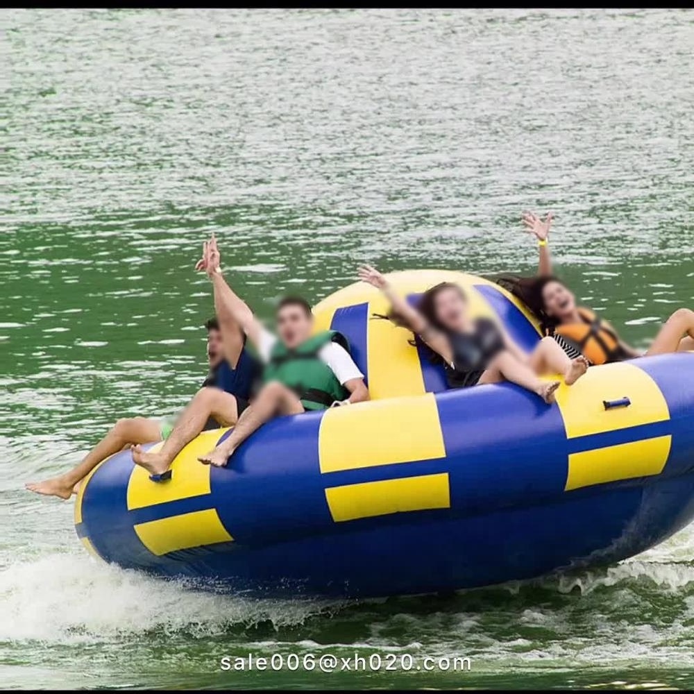 Inflatable Spinning UFO Disco Boat Towable Tube for Water Games