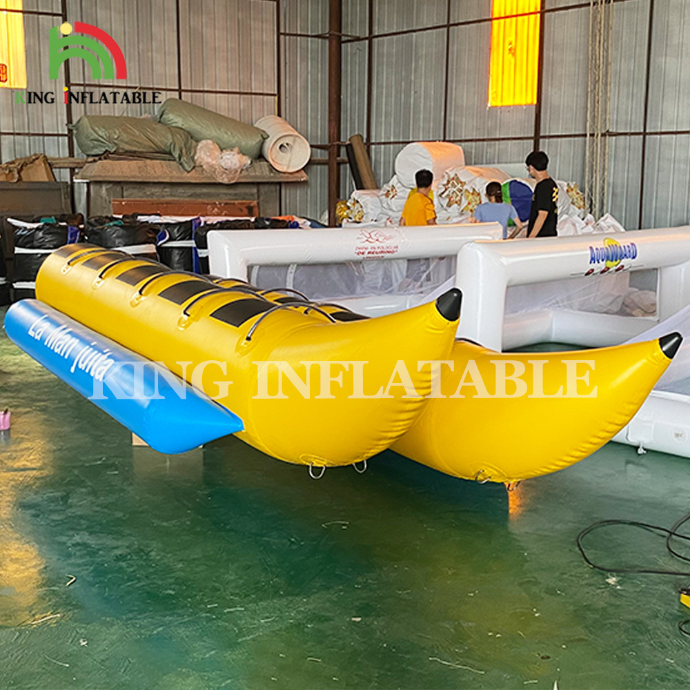 Customized 10 seats inflatable yellow water banana boat for sale