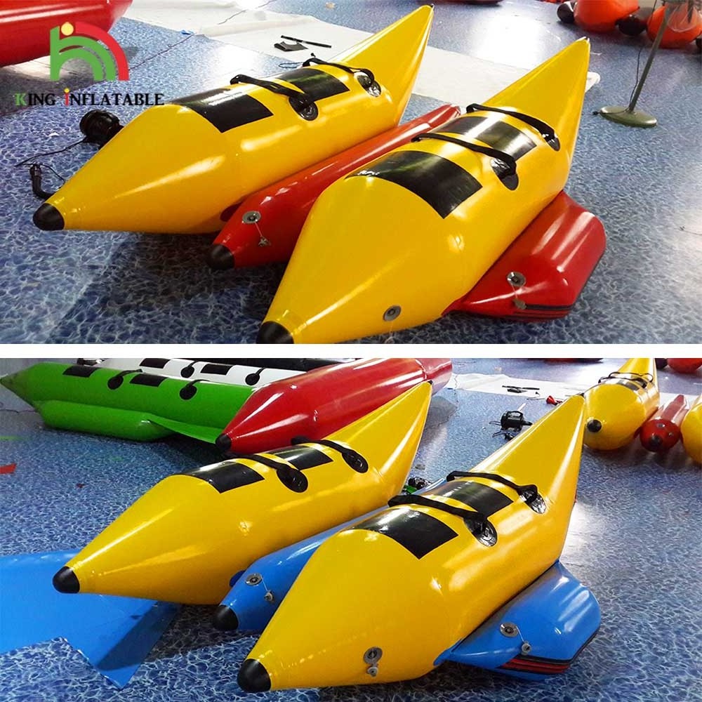 Double Tube Banana Boat Commercial Rental 4 Person Ride Inflatable Water Banana Boats for Adults