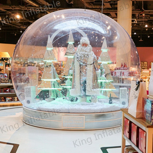 Custom Christmas Inflatable Giant Snow Globe Human Size Led  Bubble Tent Snowball As Wedding Party Decoration