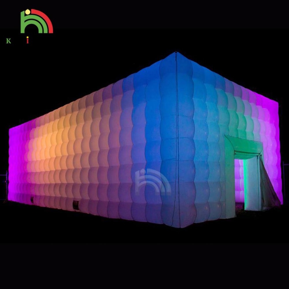 Blowup Nightclub Disco Bar Inflatable Photo Booth Marquee Wedding Event Portable Party Tent Led Inflatable Night Club Cube Tents