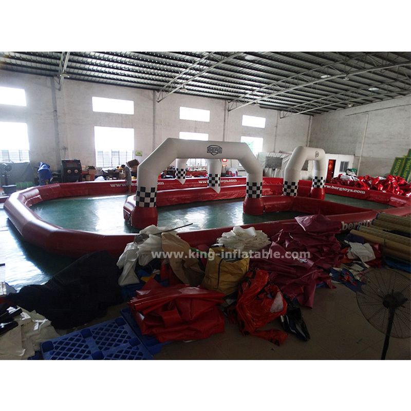 Customized outdoor sport games inflatable race car track