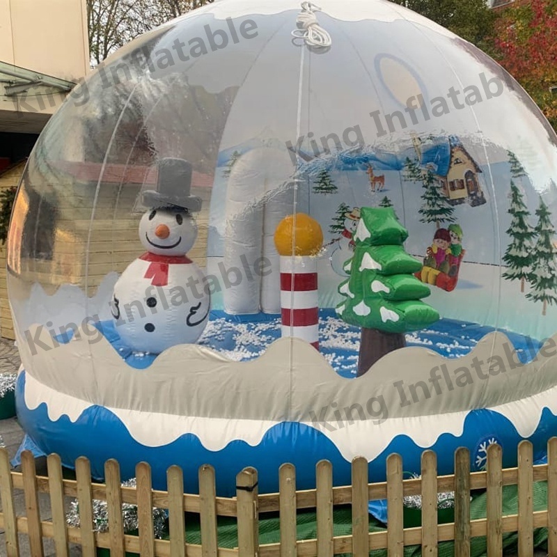 Custom Christmas Inflatable Giant Snow Globe Human Size Led  Bubble Tent Snowball As Wedding Party Decoration