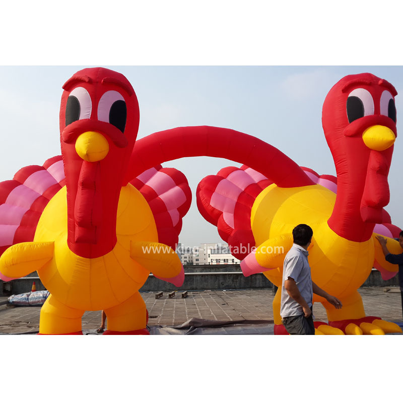 Customized cartoon outdoor giant festival inflatable turkey decorations for Thanksgiving