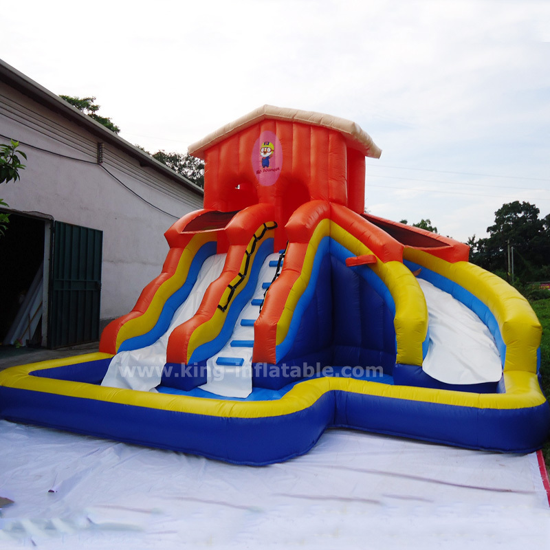 Hot Sale Commercial Inflatable Double Lane Backyard Slip Water Slide For Kids